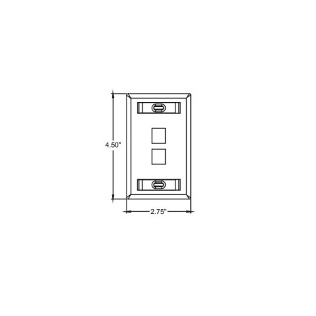 Faceplate Doble que adapte las aberturas NEMA estándar - 42080-2WS Leviton - 2