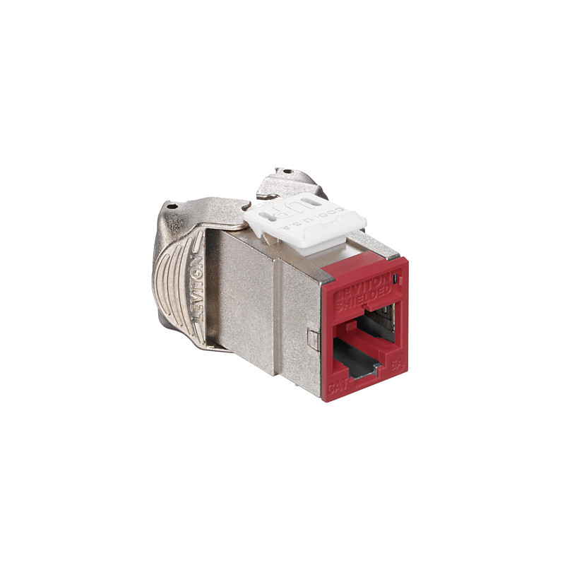 Clavija blindada QUICKPORT de Cat 6A homologada - 6ASJK-RR6 Leviton - 1