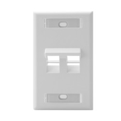 Faceplate Doble angulado que adapte las aberturas NEMA estándar - 41081-2WP Leviton - 1