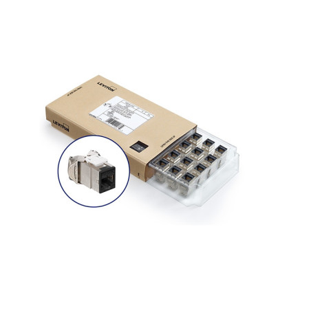 Jack Rojo Cat 6A blindado, supporta 1000BASE-T  - compatibilidad QuickPort - 6ASJK-RC6 Leviton - 2
