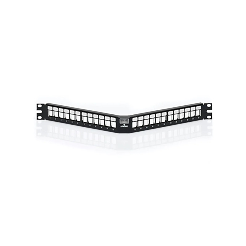Patch panel angulado de 1RU de 24 puertos Categoría 6A - 4S256-S24 Leviton - 1