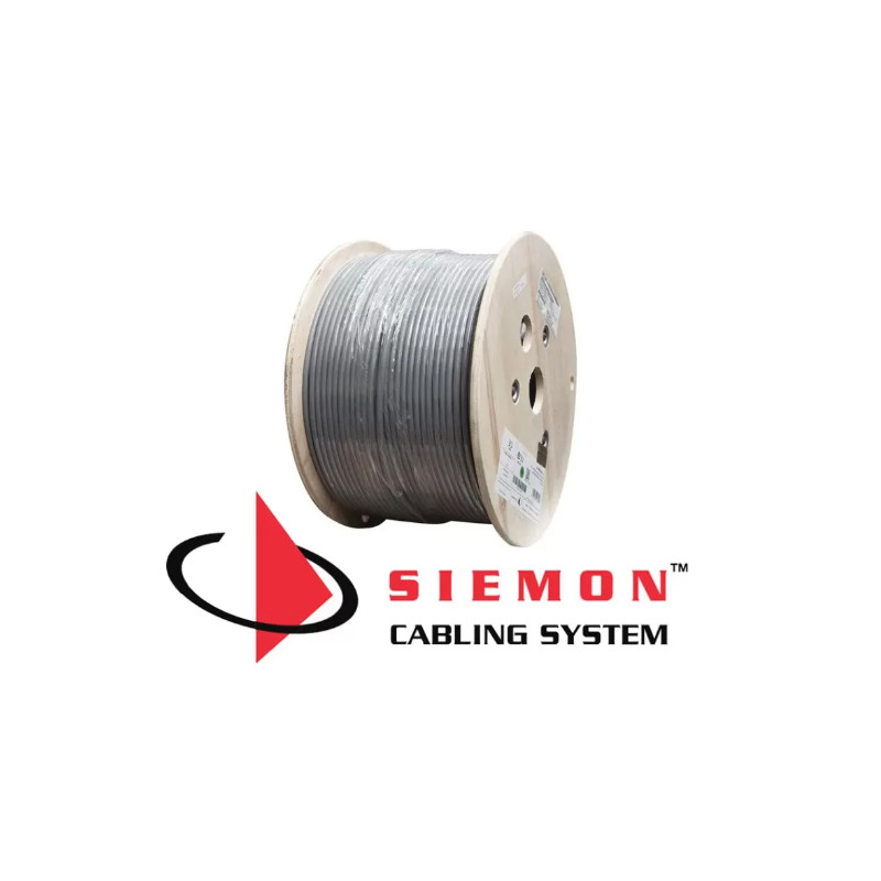 Cable F/UTP Cat 6A CM Gris de 305 metros: Solución Confiable para Cableado Estructurado - Siemon - 19SC9A6M4-A5 Siemon - 2