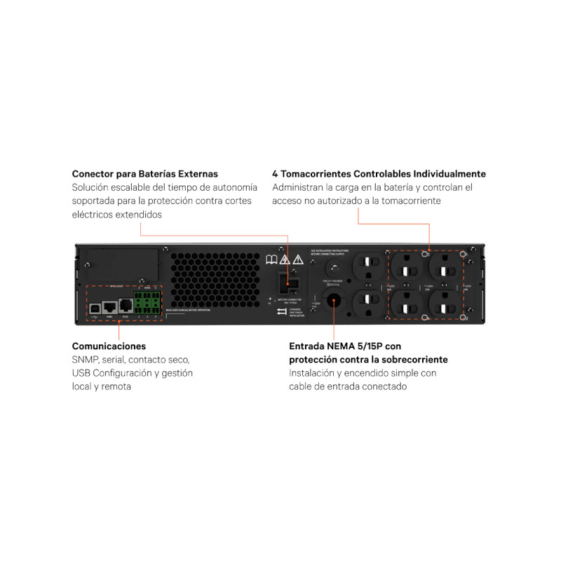 UPS Online Vertiv GXT5 -1kva 1000VA/1000W 120V - montaje en torre y rack - GXT5-1000LVRT2UXL Vertiv - 2
