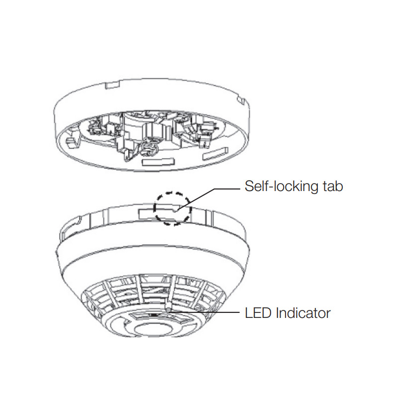 Detector de humo óptico inteligente multicriterio Kidde, listado UL / ULC / CSFM - KI-OSD EDWARDS - 1
