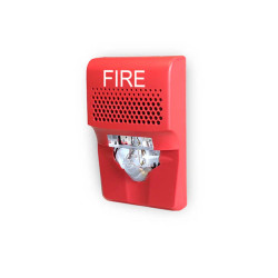 Bocina de pared compacta  luz estroboscópica, 15-75cd rojo marcado de FUEGO - G1AVRF-SP EDWARDS - 1