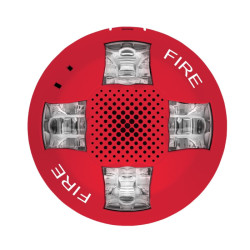 Sirena estrobo de techo 15-115 cd rojo marca FUEGO - GCAVRF-SP EDWARDS - 1