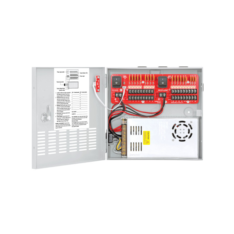 Fuente de alimentación CCTV conmutada de 12 V CC - 18 salidas - 30 Amp - PC-U1830-PULQ Seco-Larm - 1