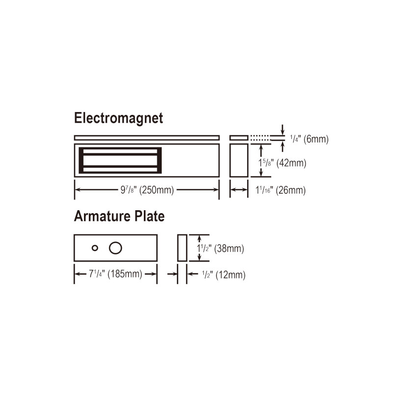 Electroiman de una puerta con fuerza de sujeción de 600 lb (272 kg) - E-941SA-600PQ Seco-Larm - 1