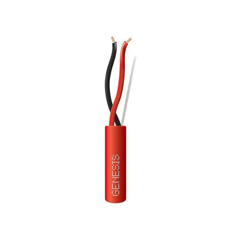 Cable 14 AWG  2 conductores tipo FPLR sin blindar  de color rojo - 305 mts - 43131004 Honeywell - 1