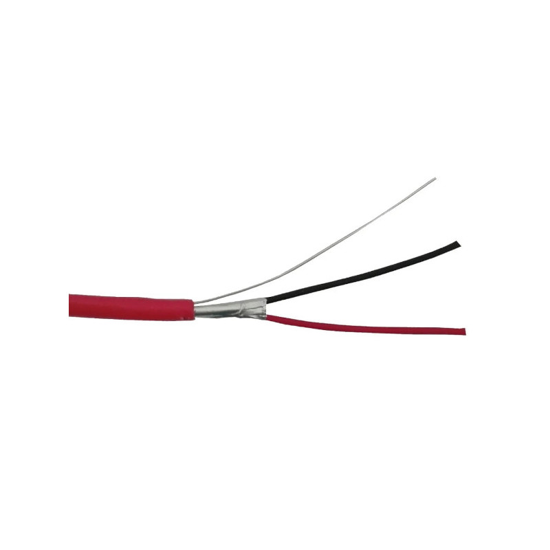 Cable 16 AWG  2 conductores  tipo FPLR con Blindaje de color rojo - 305 mts - 44061104 Honeywell - 1