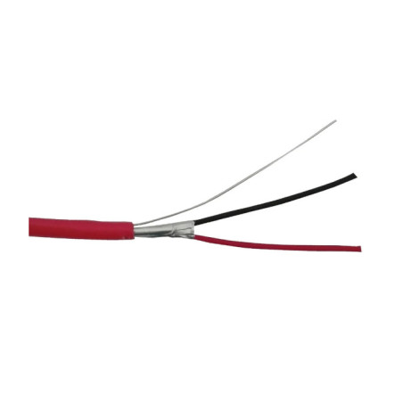 Cable 16 AWG  2 conductores  tipo FPLR con Blindaje de color rojo - 305 mts - 44061104 Honeywell - 1