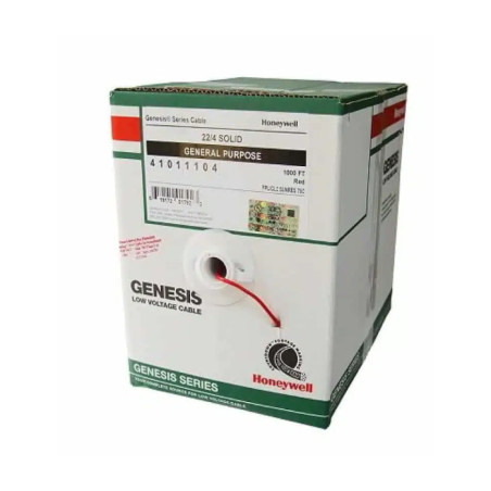 Cable 16 AWG  2 conductores  tipo FPLR con Blindaje de color rojo - 305 mts - 44061104 Honeywell - 2