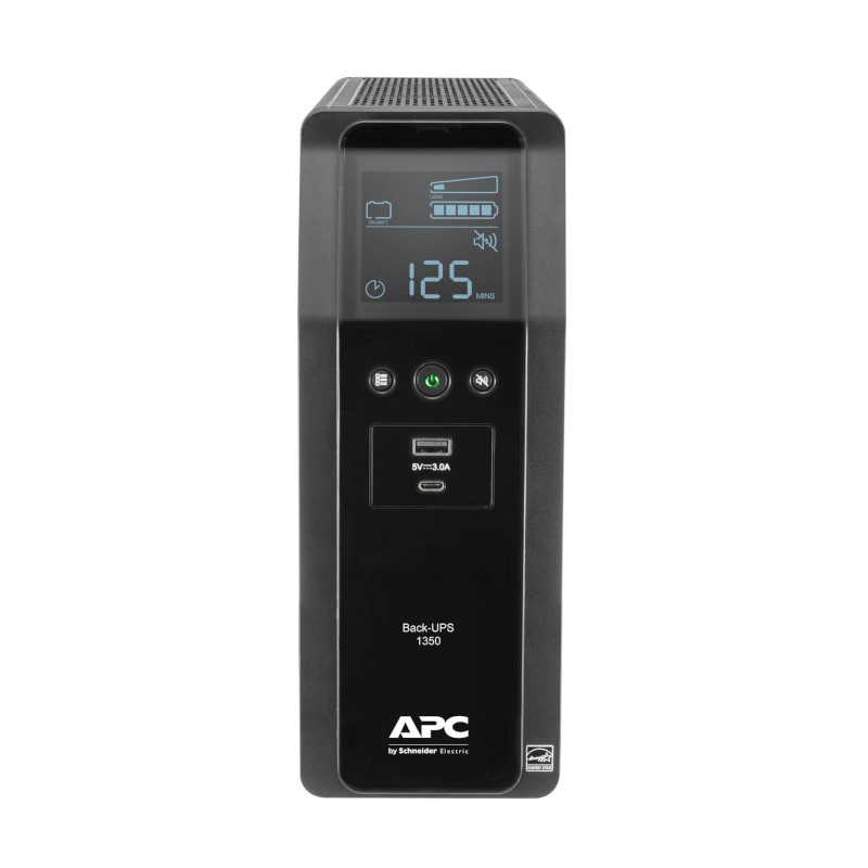 UPS PRO BR 1350 VA, 10 tomas de salida, 2 puertos USB de carga, AVR - BR1350M2-LM APC - 2
