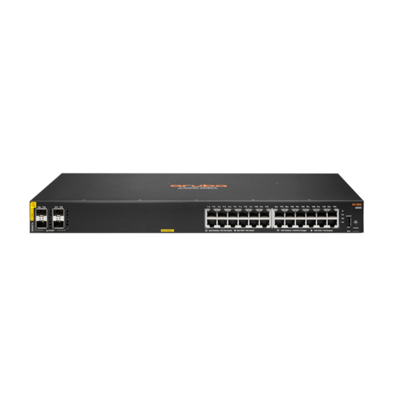 HPE Aruba Networking CX 6000 24G Class4 PoE 4SFP 370W Switch (R8N87A) Aruba - 1