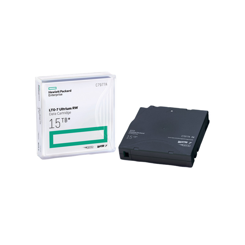 Cartucho de datos HPE LTO-7 - Regrabable - 6.25TB (Nativo) - 15TB (Comprimido) - C7977A HP - 1