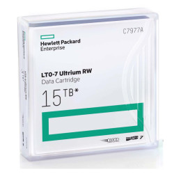 Cartucho de datos HPE LTO-7 - Regrabable - 6.25TB (Nativo) - 15TB (Comprimido) - C7977A HP - 2