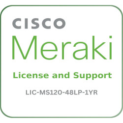 Suscripción de licencia  Cisco Meraki Enterprise License - 1Año - LIC-MS120-48LP-1YR Cisco - 1