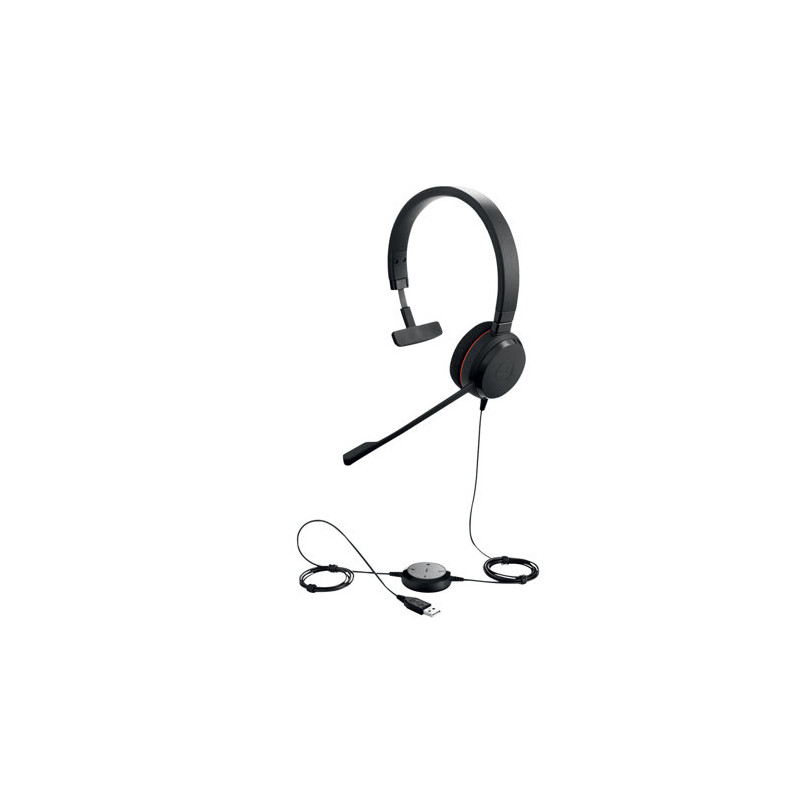 Auriculares Jabra Evolve 20 Cableado Mono - Negro - Certificación Microsoft Teams - 4993-823-169 Jabra - 1