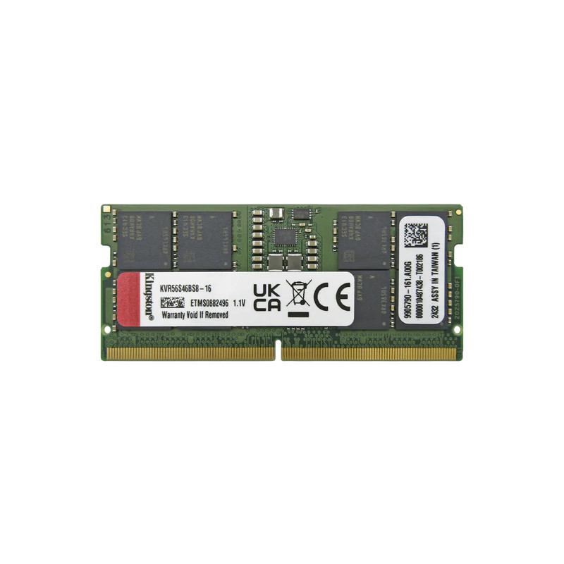 Módulo RAM Kingston para Portátil - 16GB - DDR5-5600/PC5-44800 - KVR56S46BS8-16 Kingston - 1