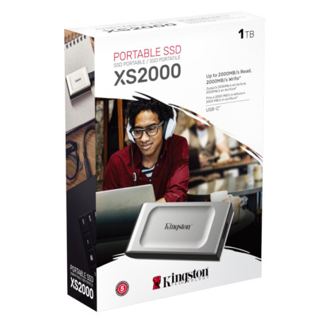 Unidad de estado sólido Pórtatil Kingston XS2000 Robusto - Externo - 1.95TB - USB 3.2 (Gen 2) - SXS2000/2000G Kingston - 2