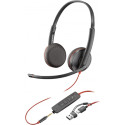 Auriculares Poly Blackwire 3225 Estéreo - Negro - Binaural - Supra-aural - 32Ohm - 8X229A6 Poly - 1