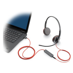 Auriculares Poly Blackwire 3225 Estéreo - Negro - Binaural - Supra-aural - 32Ohm - 8X229A6 Poly - 2