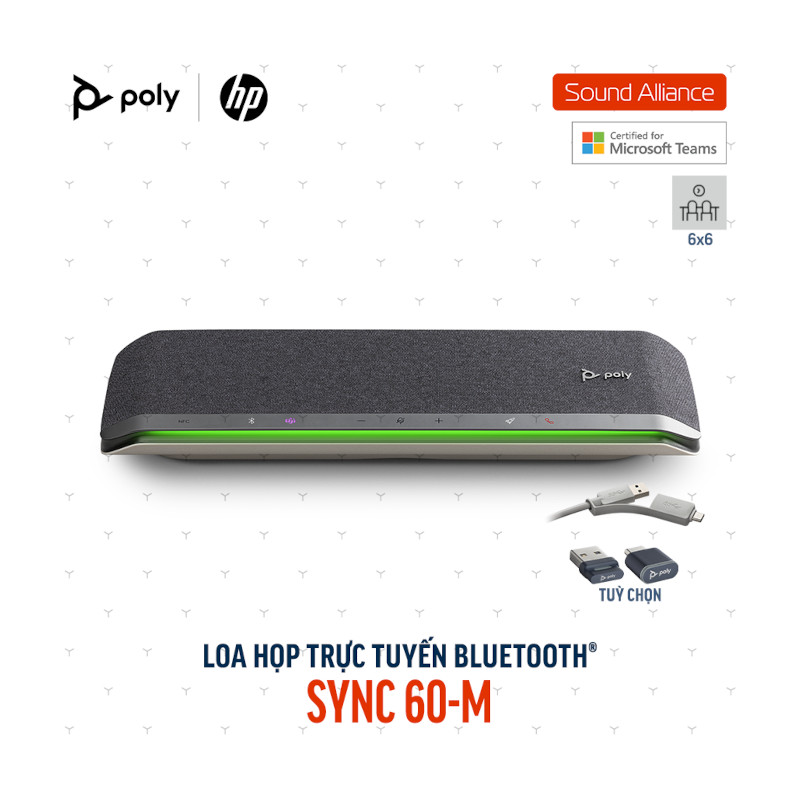 Altavoz Poly Sync 60 Microsoft Teams Certified Speakerphone - 77P41AA Poly - 3
