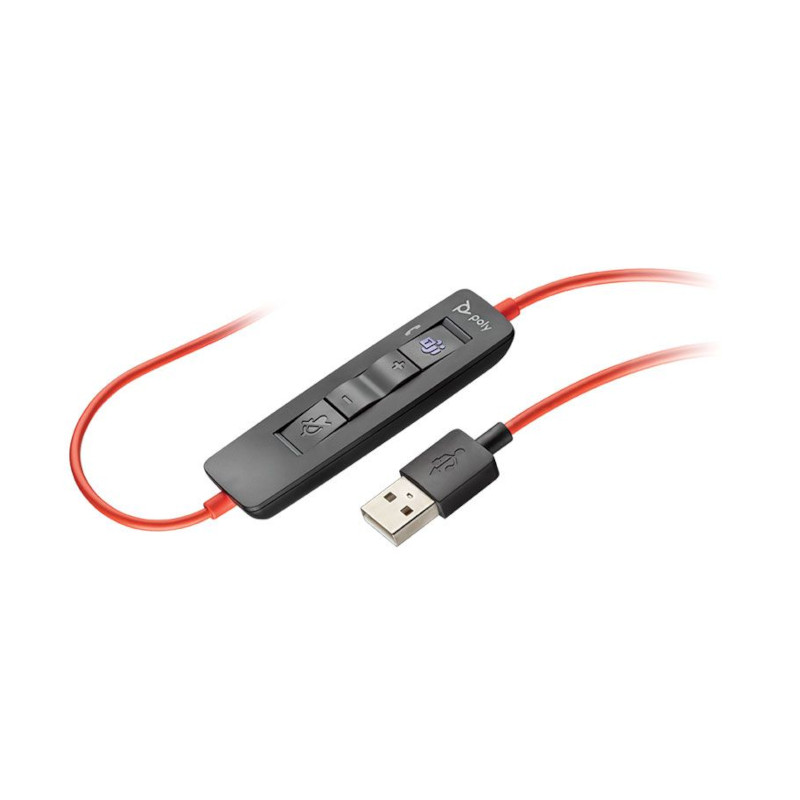 Auricular Poly Blackwire 3210 Monaural USB-C +USB-C/A Adapter (Bulk), micrófono de reducción de ruido - 8X214A6 Poly - 2