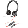 Auricular Poly Blackwire 3320 Stereo USB-C Headset +USB-C/A Adapter, micrófono de reducción de ruido - 8X220AA Poly - 1