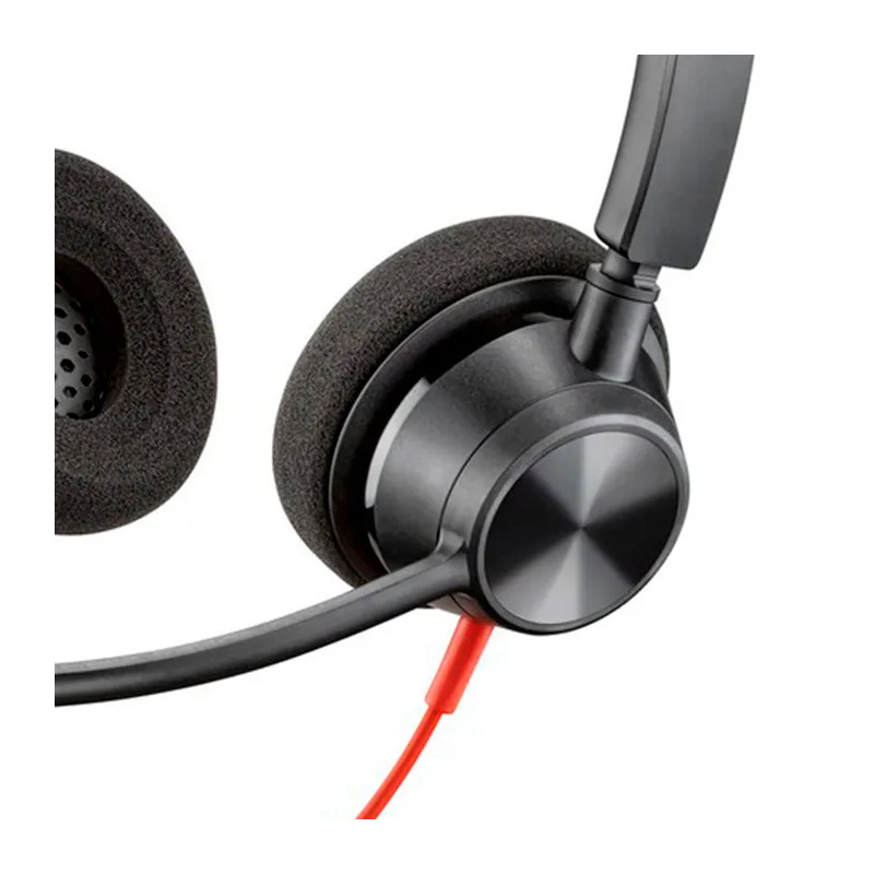 Auricular Poly Blackwire 3320 Stereo USB-C Headset +USB-C/A Adapter, micrófono de reducción de ruido - 8X220AA Poly - 2