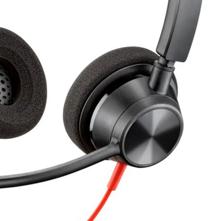 Auricular Poly Blackwire 3320 Stereo USB-C Headset +USB-C/A Adapter, micrófono de reducción de ruido - 8X220AA Poly - 2