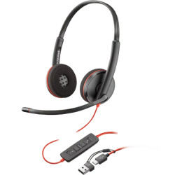 Auricular Poly Blackwire 3220 Stereo USB-C - micrófono de reducción de ruido - 8X228A6 Poly - 2