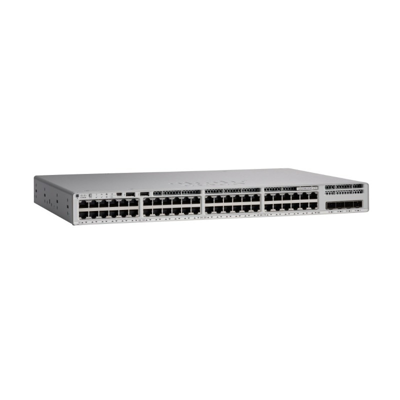 Catalyst 9200 C9200L-48T-4G 48 Puertos Gestionable Conmutador - 3 Capa - 4 Ranuras SFP - C9200L-48T-4G-E Cisco - 1