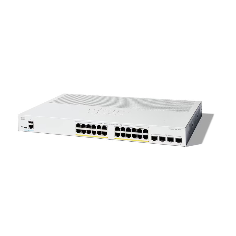 Catalyst 1200 C1200-24P-4G 24 Puertos Ethernet - Gigabit - 1000Base-X, 10/100/1000Base-T - 3 Capa compatible - C1200-24P-4G Cisc