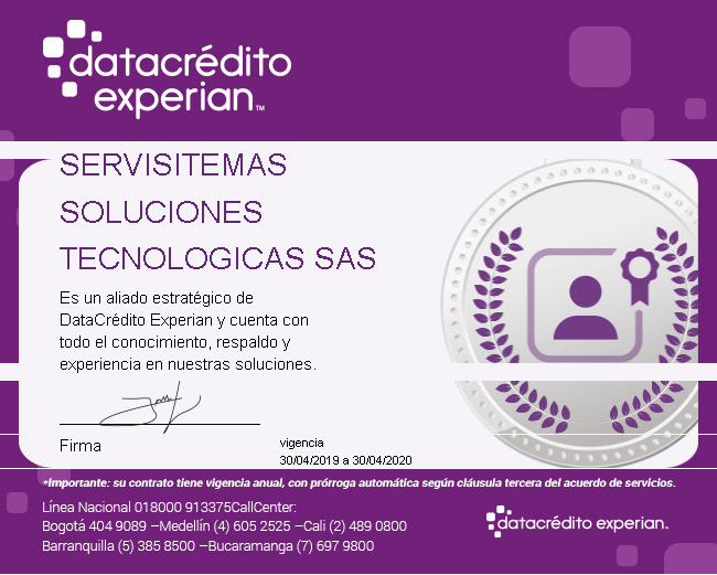 Certificacion Datacredito