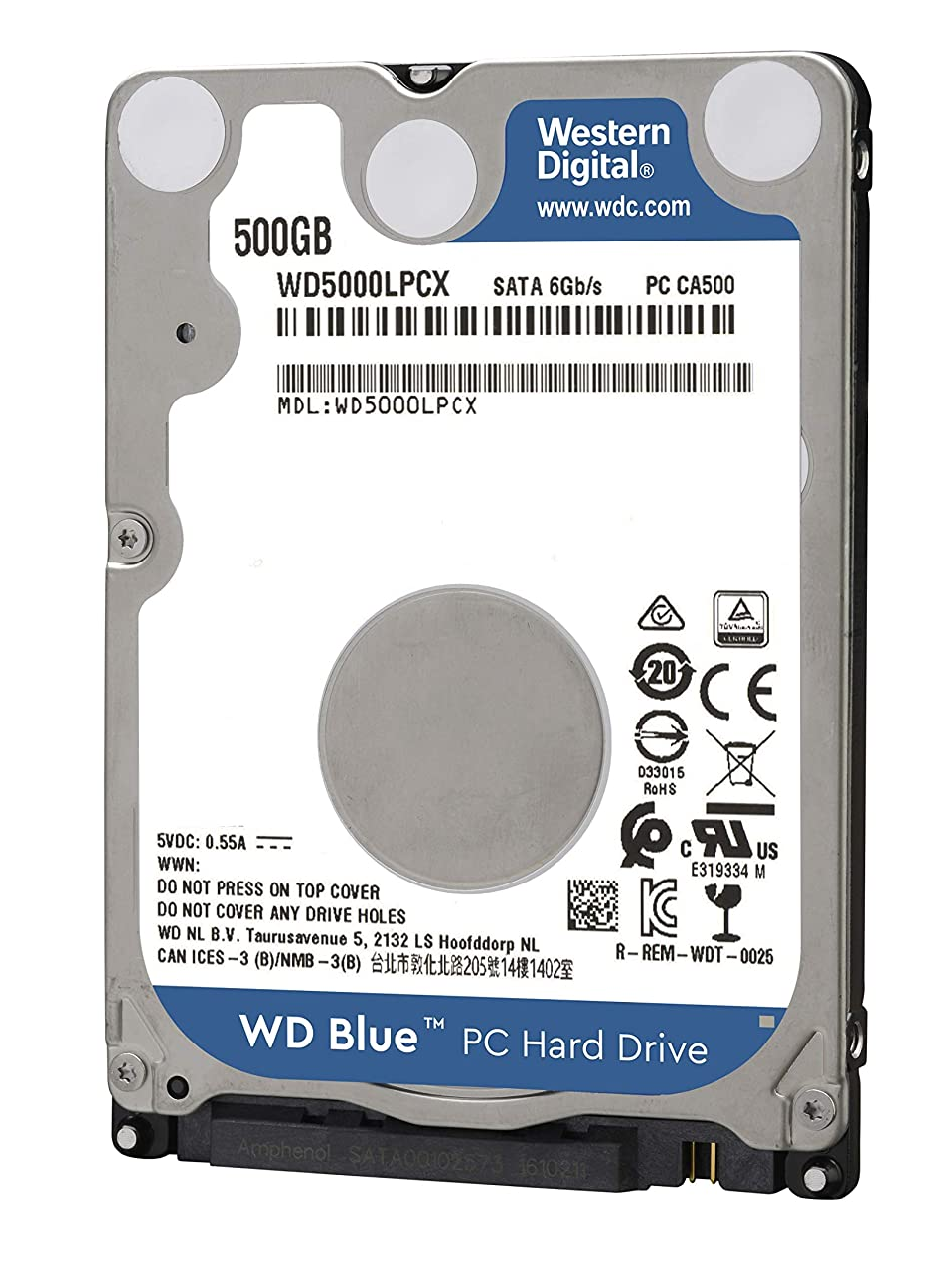 Disco Duro WD Blue 2.5" 500GB SATA 3 7mm -