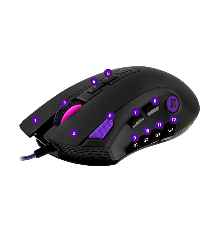 Mouse Gamer Programable Led Primus - PMO-302  - 3