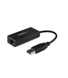 Adaptador Tarjeta de Red Externa NIC USB 3.0 a 1 Puerto Gigabit Ethernet 1Gbps RJ45 USBA Negro - USB31000S  - 1