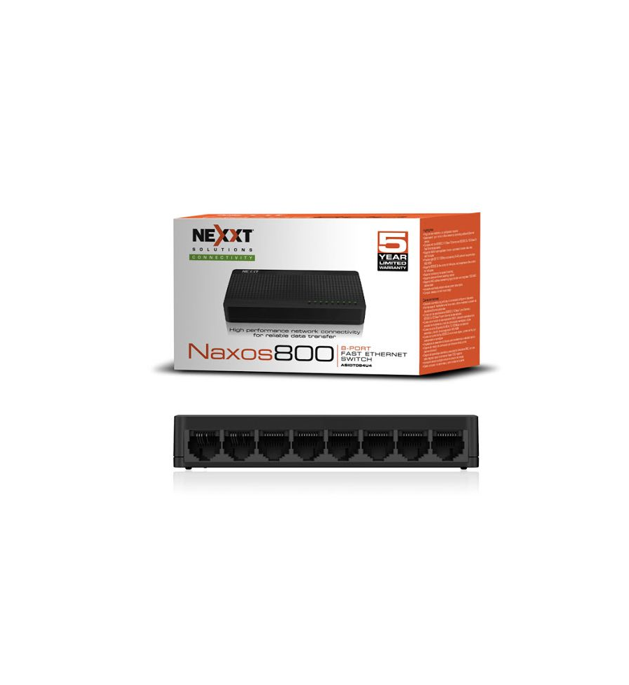 Conmutador De 8 Puertos Para Ethernet De Alta Velocidad - Nexxt - ASIDT084U3  - 2