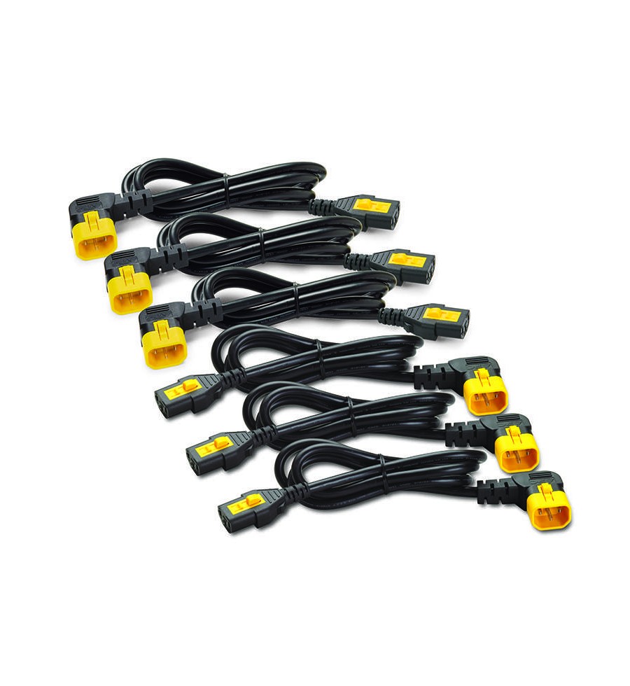 Kit de cable de alimentación (6 ea), bloqueo, C13 a C14 (90 grados) - AP8702R-NA - 731304294351 APC - 1