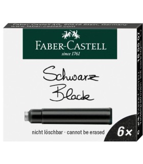 Paquete x6 de Cartuchos FABER CASTELL NEGRO  - 185507 Faber-Castell - 1