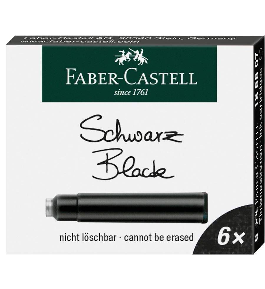 Paquete x6 de Cartuchos FABER CASTELL NEGRO  - 185507 Faber-Castell - 1
