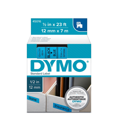 Cinta Dymo D1 12mm negro/azul en Plástico  - 45016  - 1