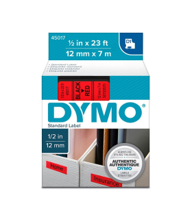 Cinta Dymo D1 12mm negro/rojo - 45017  - 1