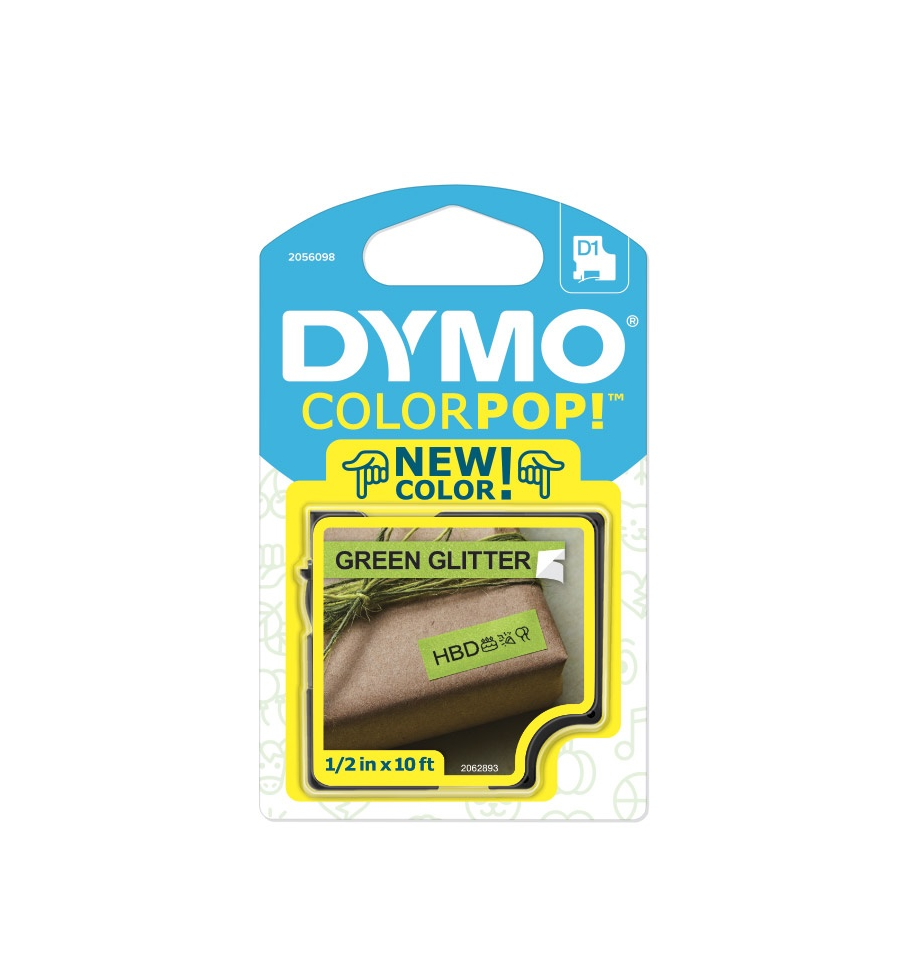 Cinta Dymo D1 12mm negro/verde - 45019  - 1
