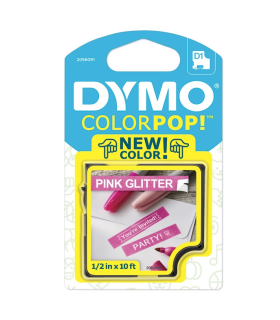 Cinta Dymo ColorPop12mm blanco sobre rosado - 2056091  - 1