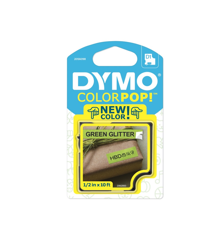 Cinta Dymo ColorPop D1 12mm negro/verde - 2056098  - 1