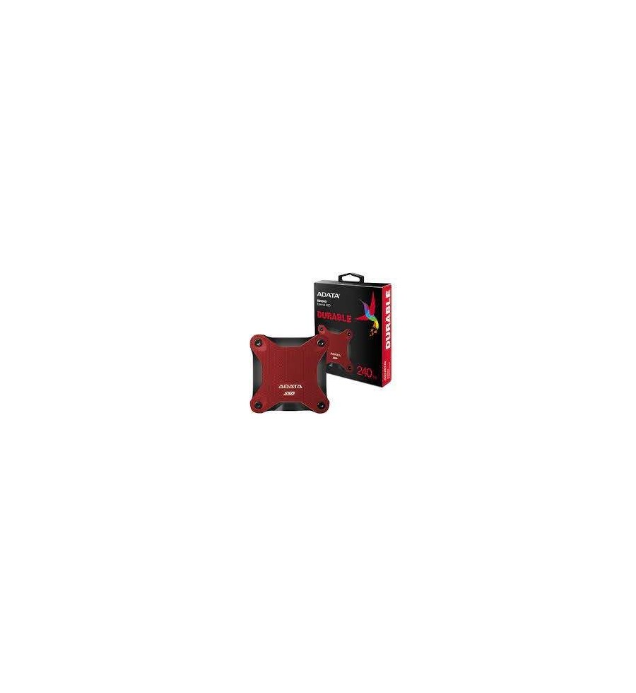 Disco sólido SSD externo Adata ASD600Q-240GU31 240GB rojo  - 2