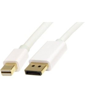 Adaptador Startech Mini DisplayPort 1.2 1Mts Macho a DP Macho 4k Blanco - MDP2DPMM1MW Startech - 1