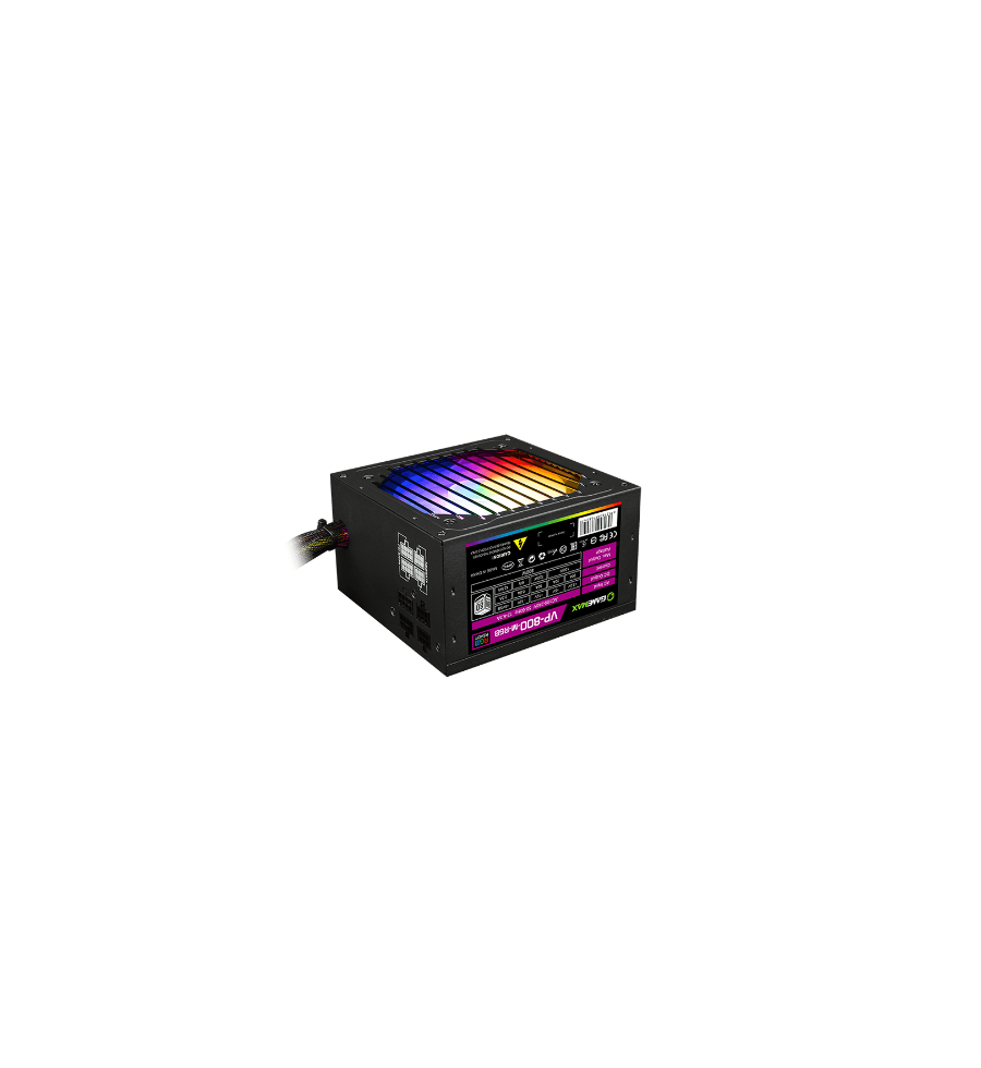 Fuente De Alimentación Semi-modular 800w RGB - PS-VP-M-800-RGB Compumax - 2